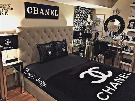 diy chanel|Chanel inspired bedroom.